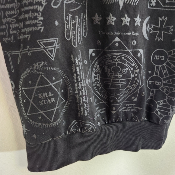 Killstar Dress Womens Small Goth Emo Punk Mini Ribbed Occult Graphic Print - Picture 9 of 16